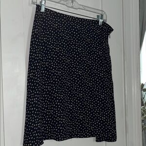 Ann Taylor Black and Cream A-Line Skirt